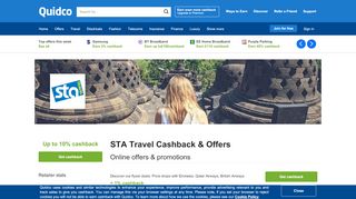 
                            12. STA Travel Cashback, Voucher Codes & Discount Codes | Quidco