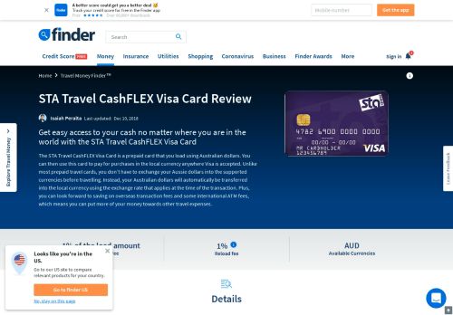
                            13. STA Travel CashFLEX Visa Card Review | finder.com.au