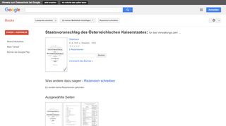 
                            7. Staatsvoranschlag des Österreichischen Kaiserstaates: für das ... - Google Books-Ergebnisseite
