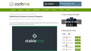 
                            7. StableHost bị shutdown location Singapore » Canh Me