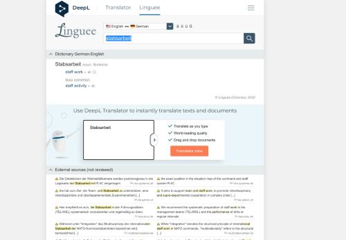 
                            10. Stabsarbeit - English translation – Linguee