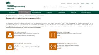 
                            12. Stabsstelle Akademische Angelegenheiten - HNE Eberswalde