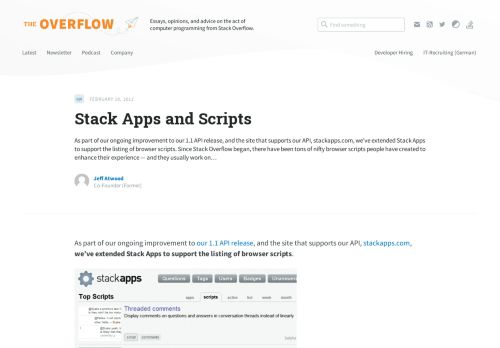 
                            8. Stack Apps and Scripts - Stack Overflow Blog