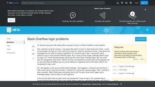 
                            4. Stack Overflow login problems - Meta Stack Exchange