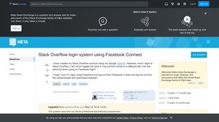 
                            7. Stack Overflow login system using Facebook Connect - Meta Stack ...