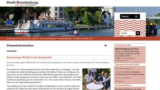 
                            7. Stadt Brandenburg: Kostenloses WLAN in der Havelstadt