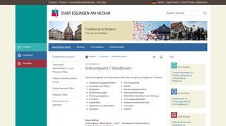 
                            2. Stadt Esslingen am Neckar: Ämterfinder Ordnungsamt / Standesamt