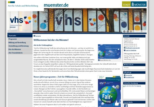 
                            2. Stadt Münster: Volkshochschule - Infos für Kursleitende