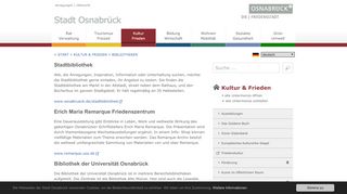 
                            11. Stadt Osnabrück: Bibliotheken