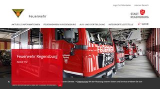 
                            9. Stadt Regensburg - Feuerwehr Regensburg - Login für Mitarbeiter
