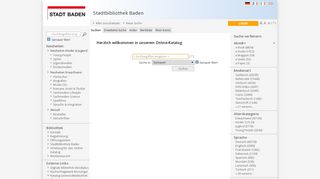 
                            8. Stadtbibliothek Baden Online Katalog - Bibliothekssoftware