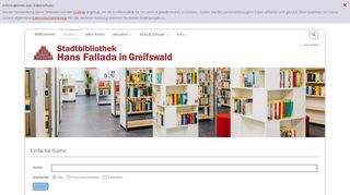 
                            6. Stadtbibliothek Hans Fallada > Suche - Stadtbibliothek Greifswald