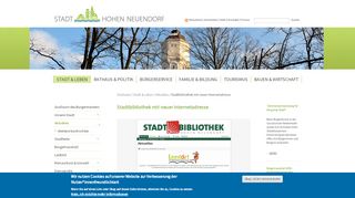 
                            3. Stadtbibliothek mit neuer Internetadresse | Stadt Hohen Neuendorf