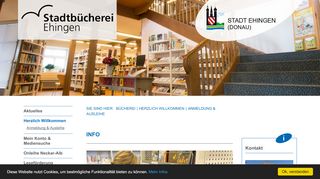 
                            5. Stadtbücherei Ehingen | Anmeldung und Ausleihe |