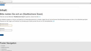 
                            12. Stadtbücherei Soest - die Onleihe24. Mein Konto : Anmeldung