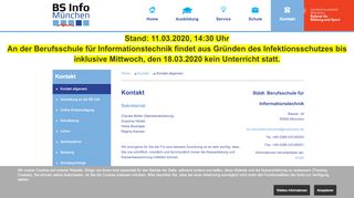 
                            8. Städtische Berufsschule für Informationstechnik - Kontakt allgemein