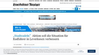 
                            12. „Stadtradeln“: Aktion soll die Situation für Radfahrer in Leverkusen ...