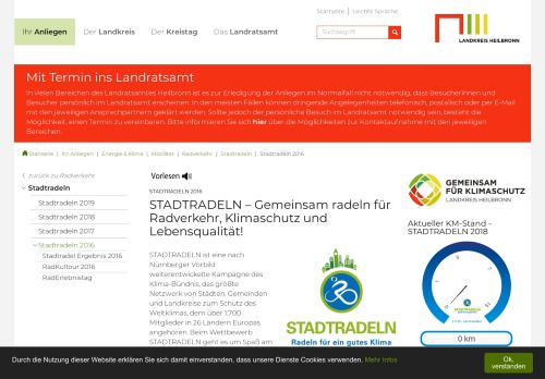 
                            8. STADTRADELN – Gemeinsam radeln für Radverkehr, Klimaschutz ...