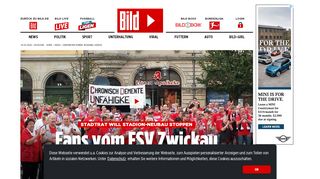 
                            13. Stadtrat will Stadion-Neubau stoppen | Fans vom FSV Zwickau - Bild.de