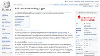 
                            4. Stadtsparkasse Blomberg/Lippe – Wikipedia