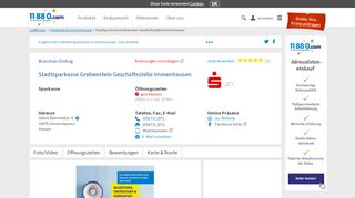 
                            8. ▷ Stadtsparkasse Grebenstein Geschäftsstelle Immenhausen | Tel ...