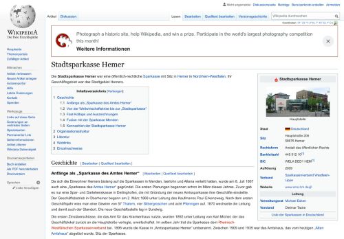 
                            6. Stadtsparkasse Hemer – Wikipedia