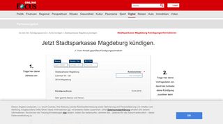 
                            5. Stadtsparkasse Magdeburg kündigen ⇒ so schnell geht's | FOCUS.de