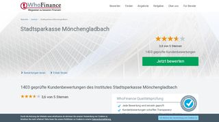 
                            13. Stadtsparkasse Mönchengladbach Bewertungen - Zu WhoFinance