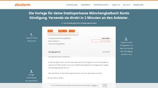 
                            11. Stadtsparkasse Mönchengladbach online kündigen - Aboalarm