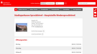 
                            11. Stadtsparkasse Sprockhövel - Hauptstelle Niedersprockhövel ...