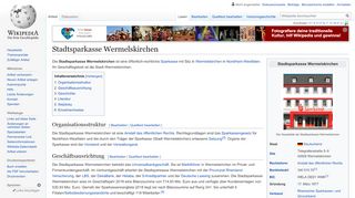 
                            4. Stadtsparkasse Wermelskirchen – Wikipedia