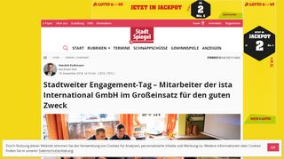 
                            13. Stadtweiter Engagement-Tag – Mitarbeiter der ista International GmbH ...
