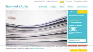 
                            1. Stadtwerke Achim - Online Kundenportal