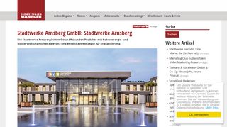 
                            7. Stadtwerke Arnsberg - Regio Manager