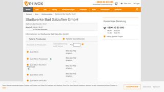 
                            7. Stadtwerke Bad Salzuflen GmbH - Verivox