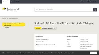 
                            7. Stadtwerke Böblingen GmbH & Co. KG [Stadt Böblingen] - Service-BW