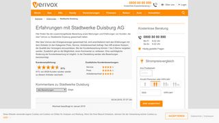 
                            9. Stadtwerke Duisburg: Meinungen, Erfahrungen, Bewertungen - Verivox