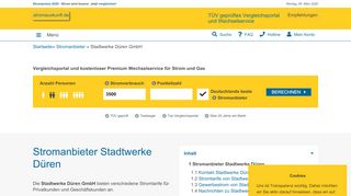 
                            6. Stadtwerke Düren GmbH - Stromauskunft