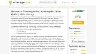 
                            5. Stadtwerke Flensburg online: Ablesung der Zähler, Meldung eines ...