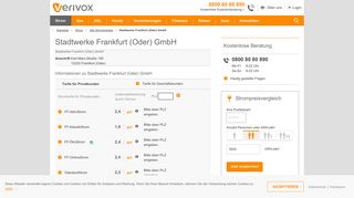 
                            6. Stadtwerke Frankfurt - Verivox