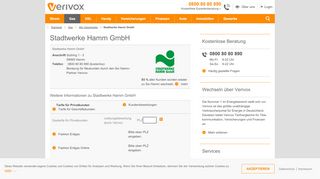 
                            7. Stadtwerke Hamm GmbH - Verivox