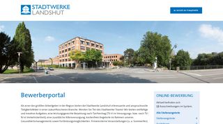 
                            1. Stadtwerke Landshut Onlinebewerbung - CHECK-IN von Perbility