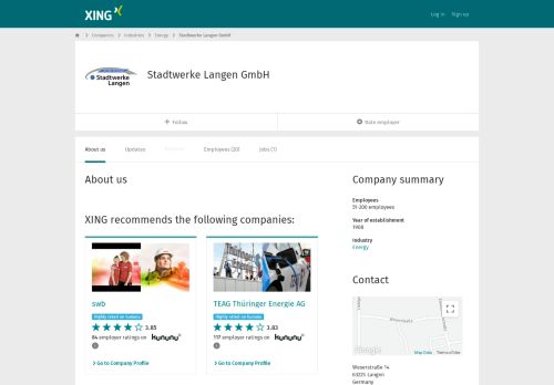 
                            8. Stadtwerke Langen GmbH als Arbeitgeber | XING Unternehmen