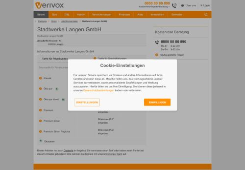 
                            10. Stadtwerke Langen GmbH - Verivox
