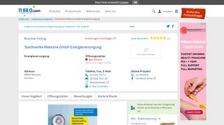 
                            7. ▷ Stadtwerke Meerane GmbH Energieversorgung | Tel. (03764) 7917 ...