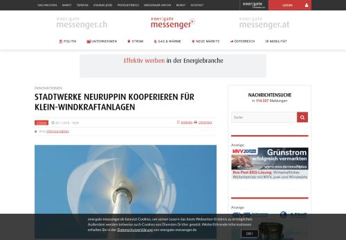 
                            10. Stadtwerke Neuruppin kooperieren für Klein-Windkraftanlagen ...