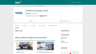 
                            12. Stadtwerke Ratingen GmbH als Arbeitgeber | XING Unternehmen