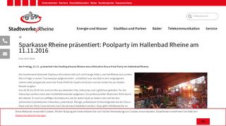 
                            10. Stadtwerke Rheine - Sparkasse Rheine präsentiert: Poolparty im ...