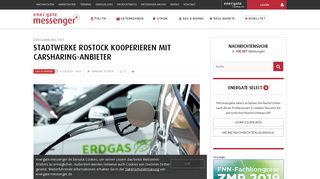 
                            11. Stadtwerke Rostock kooperieren mit Carsharing-Anbieter - energate ...