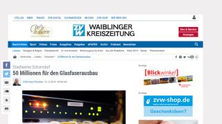 
                            12. Stadtwerke Schorndorf: 50 Millionen für den Glasfaserausbau ...